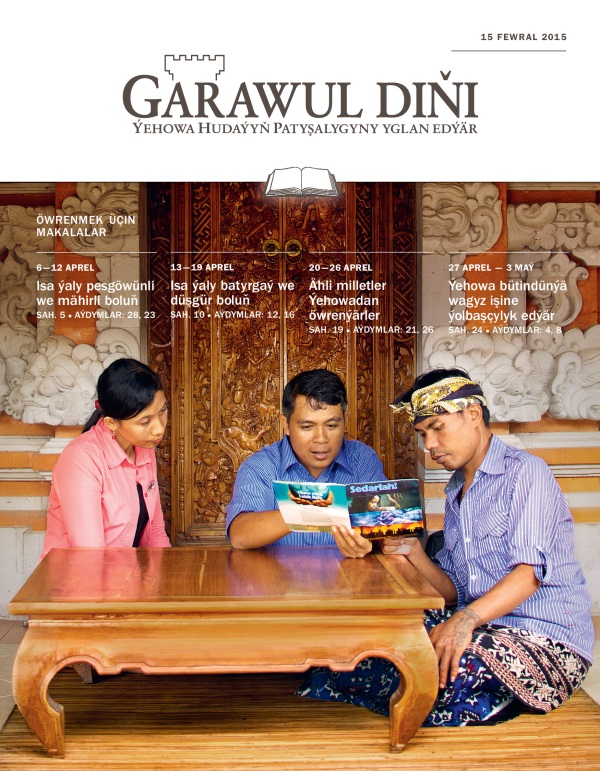 15 fewral 2015 «Garawul diňi» žurnalynyň daşky sahypasy