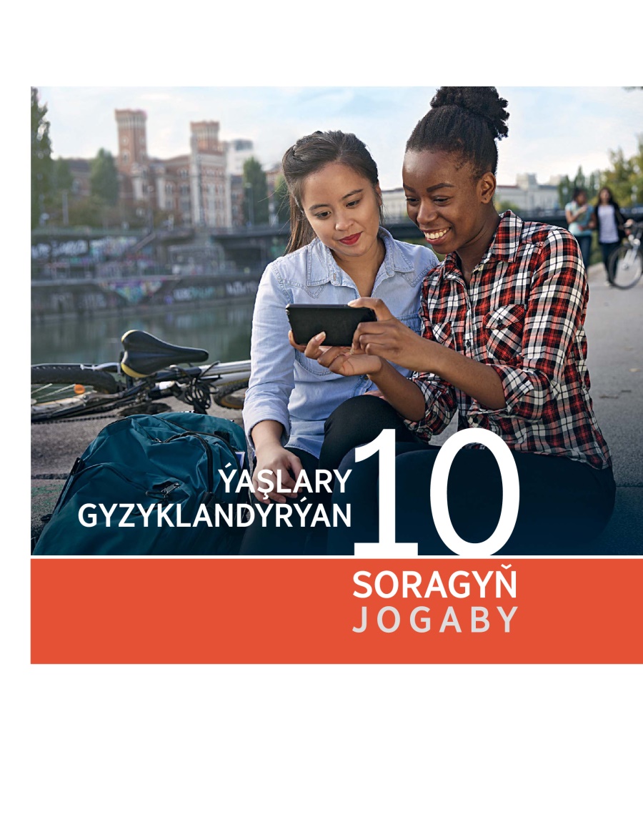 Ýaşlary gyzyklandyrýan 10 soragyň jogaby atly broşýuranyň daşky sahypasy