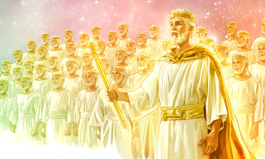 Si Jesus kasama ang ilan sa mga binuhay-muli tungo sa langit