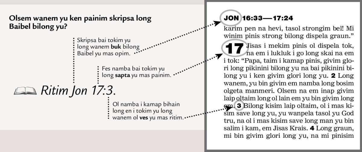 Sample of a scripture reference