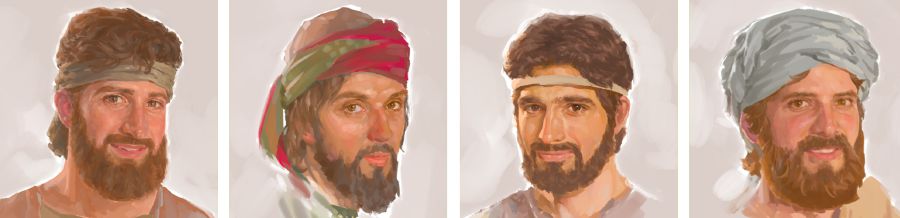 Jems em pikinini man bilong Alfius, Judas Iskariot, Tadius, Saimon