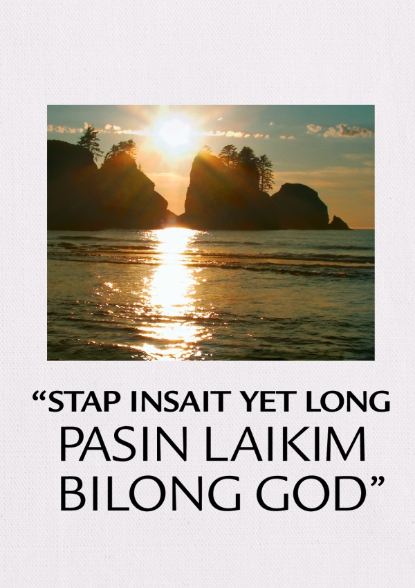 San i go daun baksait long ailan na solwara