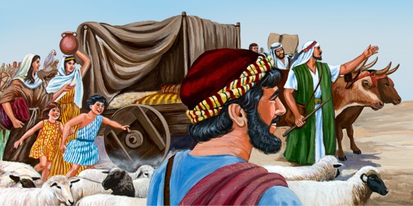 Joseph’s brothers and their families moving to Egypt