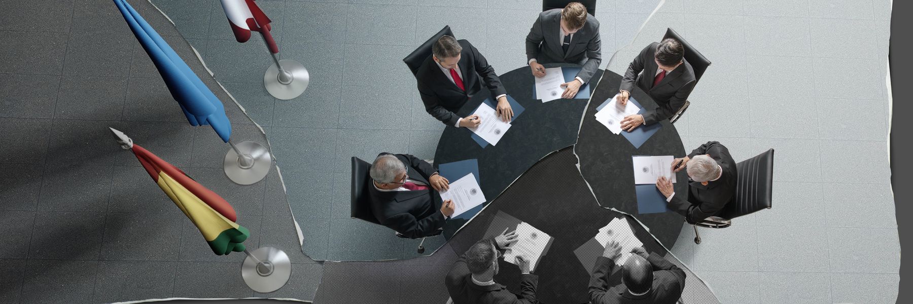 Piksa i bruk i soim ol konstraksen lain i sanap insait long wanpela bilding em ol i wok long wokim, ol i toktok long dispela projek.