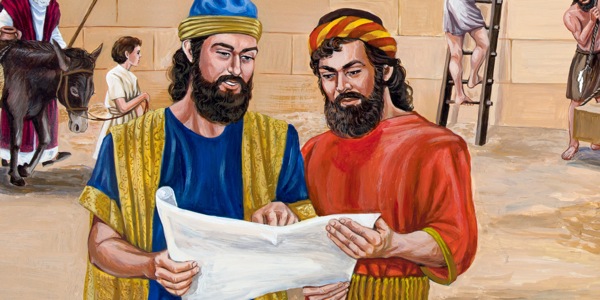 Nehemya ve diğer İsrailliler Yeruşalim’in duvarlarını yeniden inşa etmek için çalışıyor