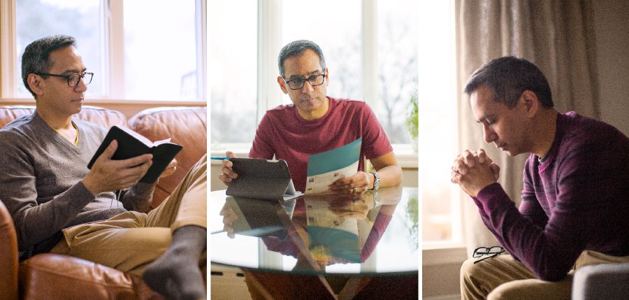 Абый-кардәш Изге Язмаларны укый, Изге Язмаларга нигезләнгән басманы өйрәнә һәм дога кыла