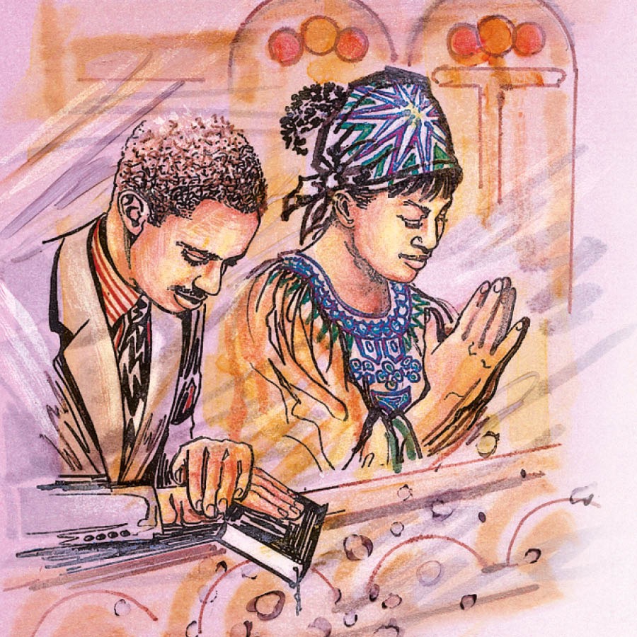 Omusaija na mukazi we bali omu kanisa nibasaba