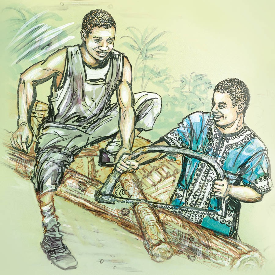 Abasaija babiri nibakora hamu omu mulimo gw’okwombeka