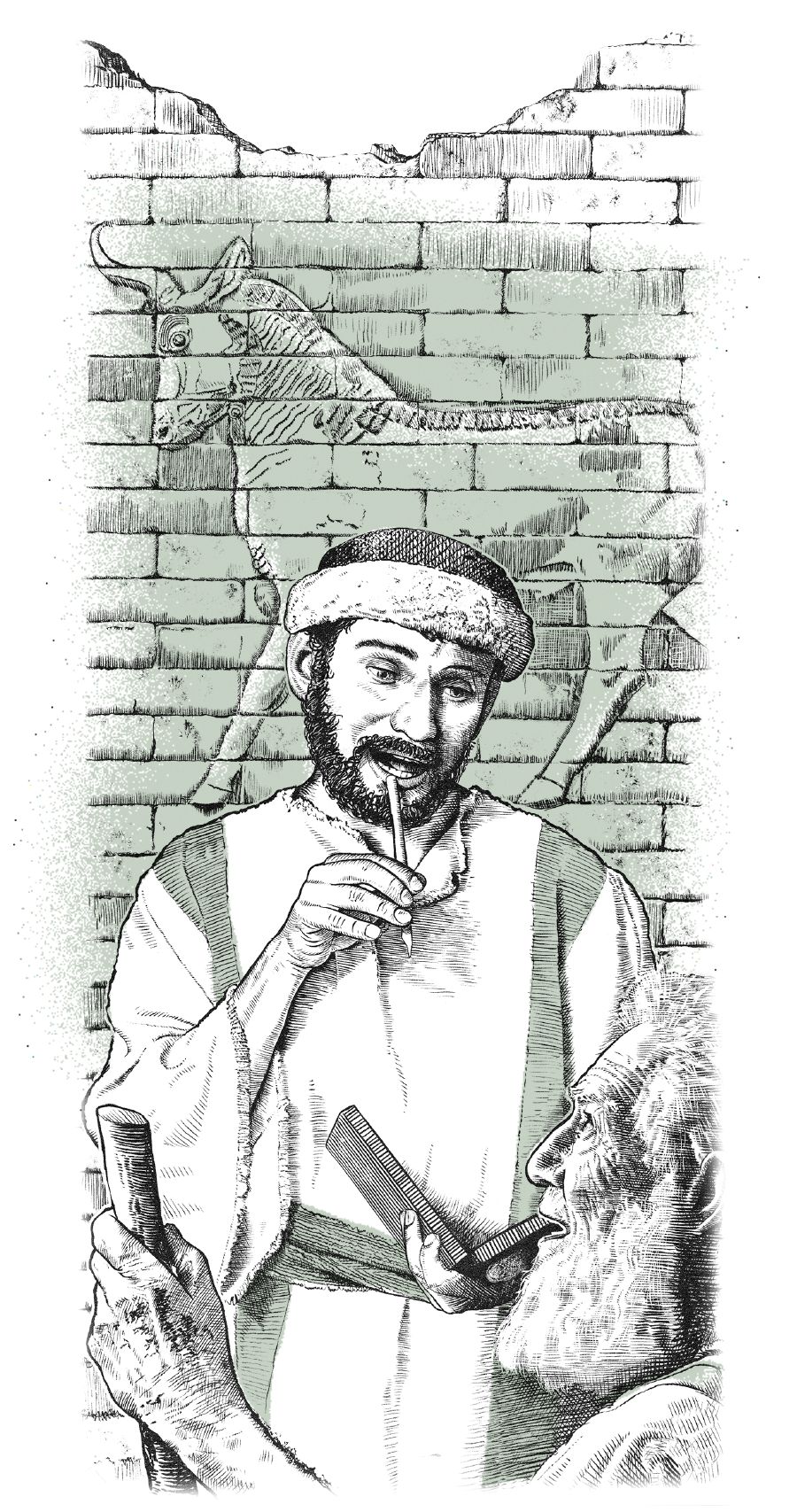 Ɔpanyin bi reka asɛm akyerɛ Marko; Marko ayɛ dinn retie no, na ɔreyɛ kyerɛwtohɔ.