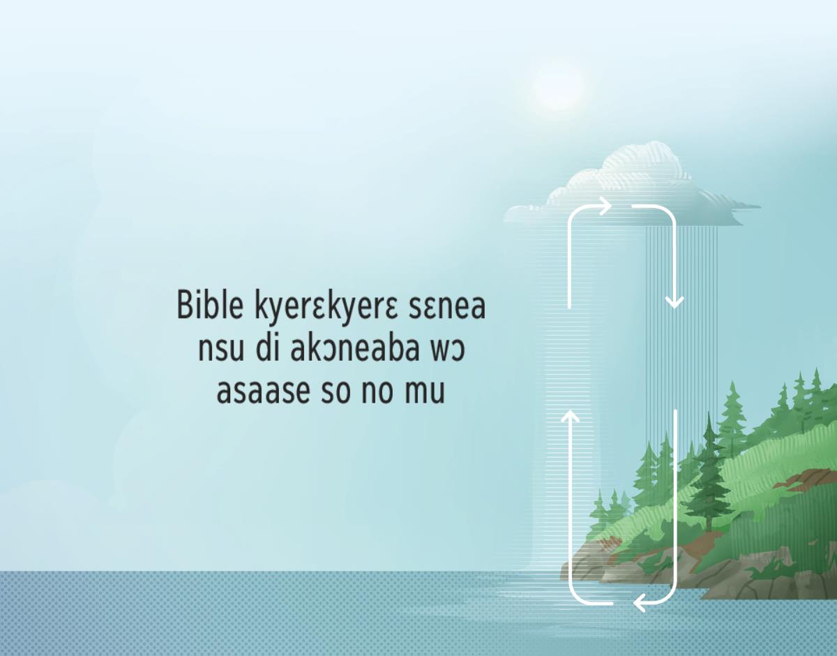Bible kyerɛkyerɛ sɛnea nsu di akɔneaba wɔ asaase so no mu. Ahyɛnsode a ɛma yehu sɛnea nsu di akɔneaba.