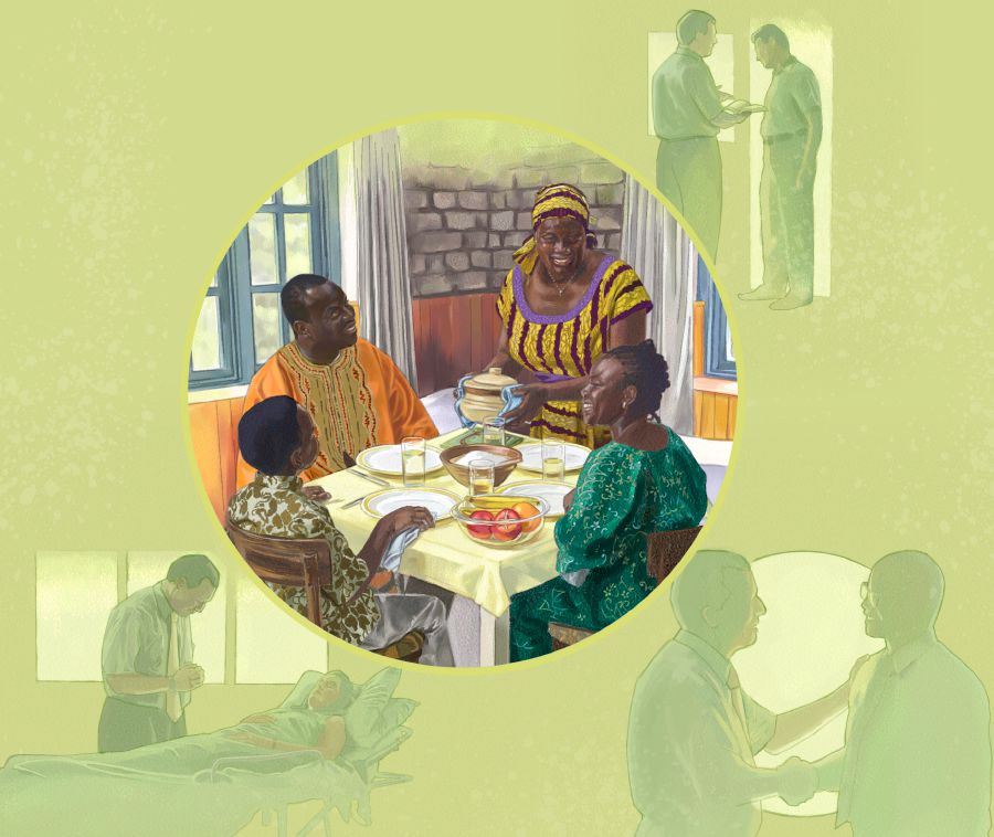 Kristoni bi de ne ho ato Yehowa so sɛnea obetumi ahwɛ ɔne n’abusua, na wɔatumi ayɛ nneɛma pa