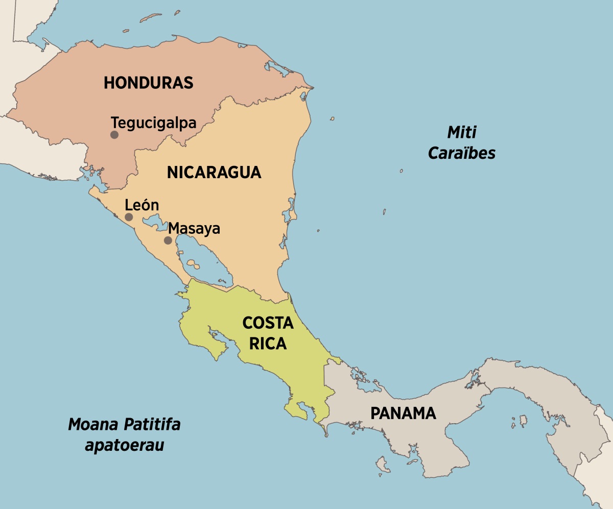 Hoê hohoˈa fenua no Marite no ropu i reira Elfriede i te oraraa e te pororaa: Tegucigalpa, Honduras; León e Masaya, Nicaragua; Costa Rica; e Panama.