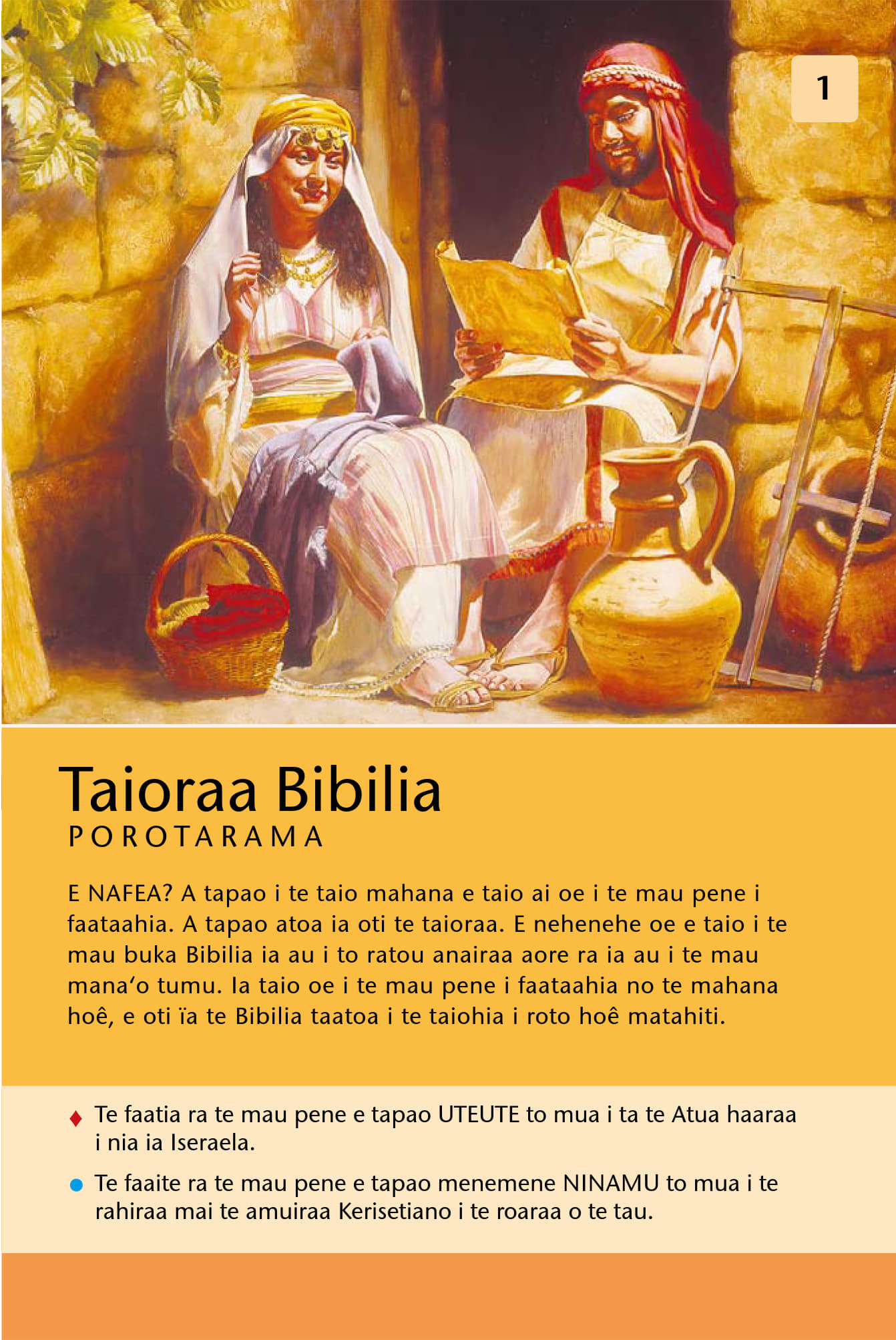 Tapura taioraa Bibilia