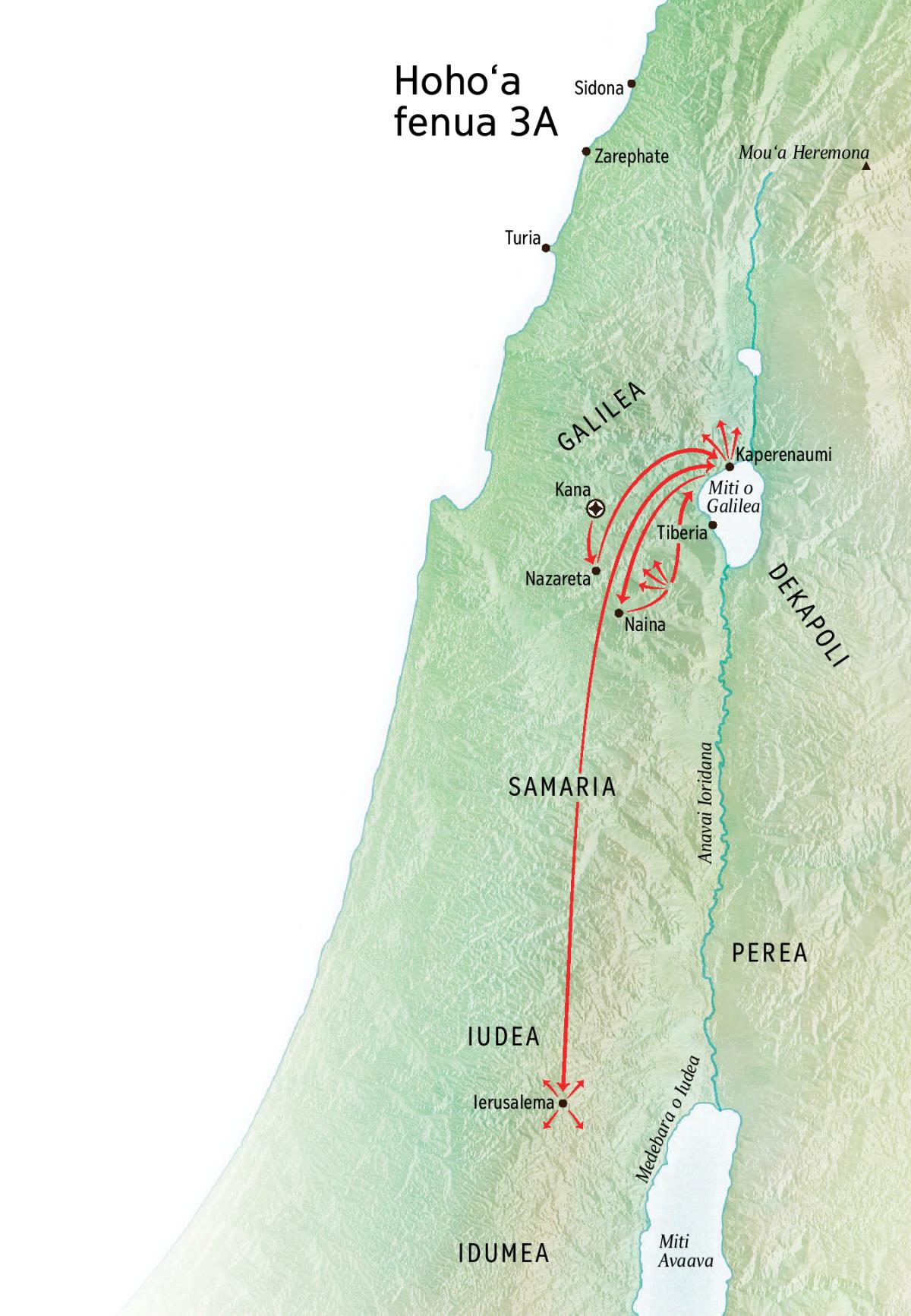 Hohoˈa fenua o te taviniraa a Iesu i Galilea, Kaperenaumi, Kana