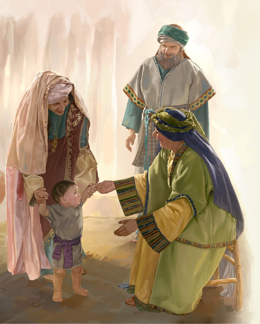 نعومی بوعز، رُوت اور عوبید کے ساتھ ہیں۔‏