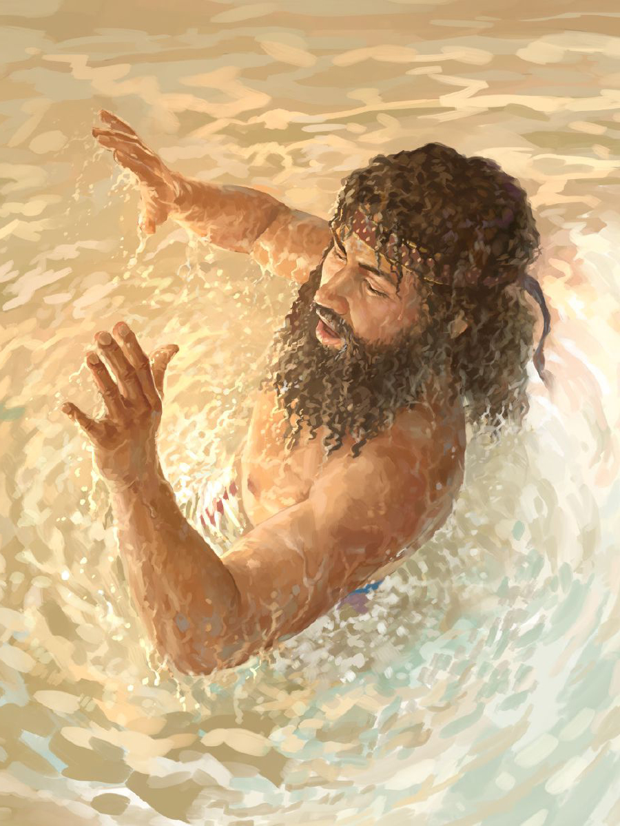 نعمان دریائے‌اُردن میں ڈبکی لگانے کے بعد ٹھیک ہو گئے ہیں۔‏