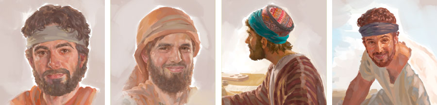 یوحنا، متی، برتُلمائی، توما