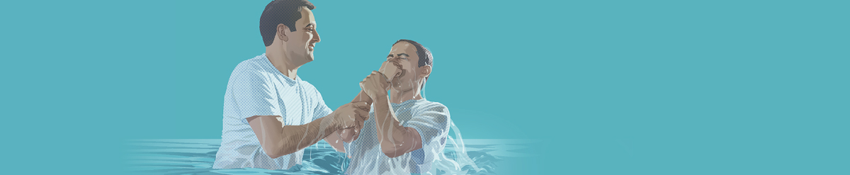 ایک آدمی بپتسمہ لے رہا ہے۔‏