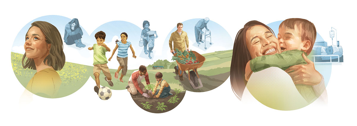 تصویروں کا مجموعہ:‏ آج‌کل کے حالات اور وہ حالات جب مستقبل کے بارے میں بائبل میں لکھے وعدے پورے ہوں گے۔ نیچے یہ تصویریں دوبارہ سے دی گئی ہیں۔‏