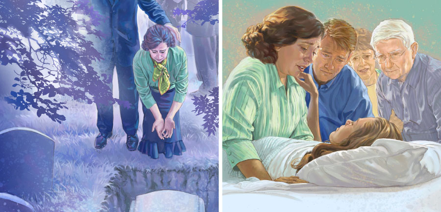 ایک لڑکی فوت ہو گئی ہے اور اُس کے رشتے‌دار بہت دُکھی ہیں۔‏