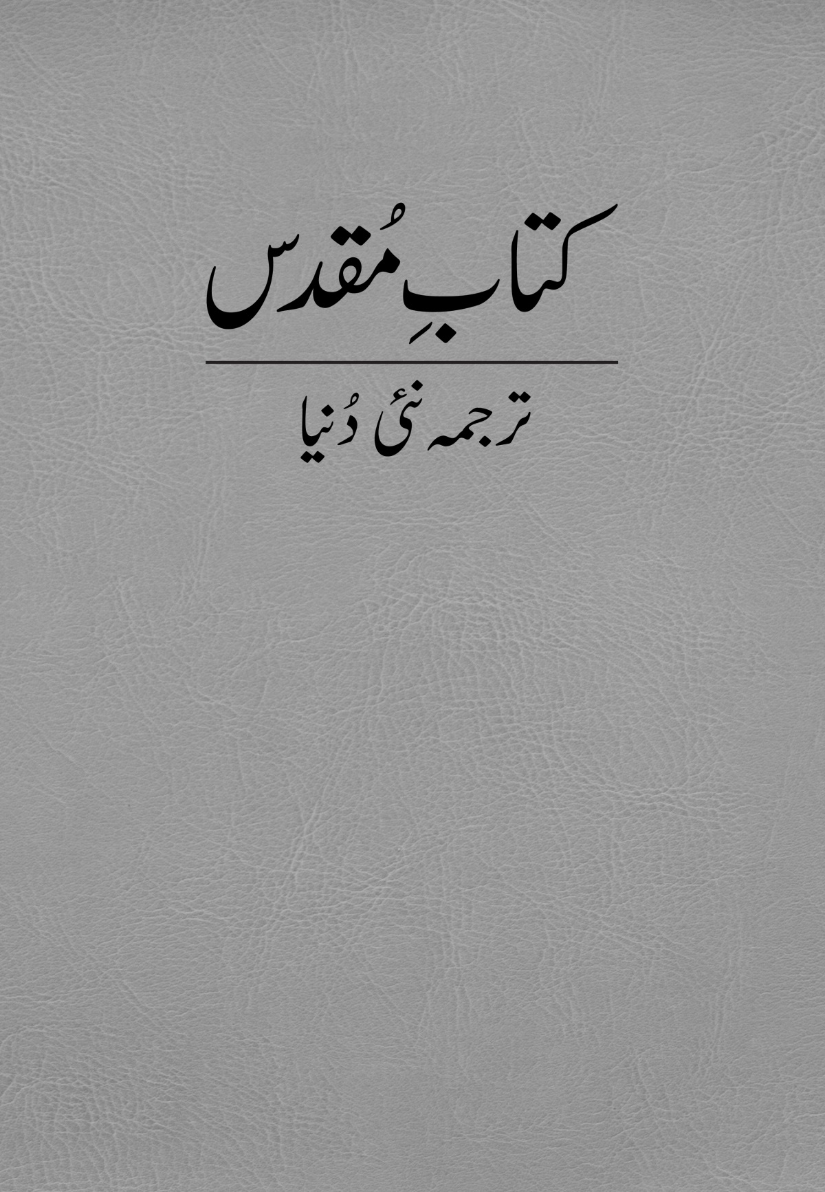 ‏”‏کتابِ‌مُقدس—‏ترجمہ نئی دُنیا“‏ کا سرِورق