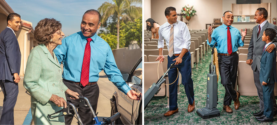 کنگڈم ہال کی صفائی کے دوران ایک بھائی کو یہ بات بُری لگ رہی ہے کہ ایک بھائی صفائی چھوڑ کر دوسرے بھائی اور اُس کے بیٹے سے بات کرنے لگ گیا ہے۔ بعد میں بُرا منانے والا بھائی دیکھ رہا ہے کہ وہی بھائی ایک عمررسیدہ بہن کی مدد کر رہا ہے۔‏