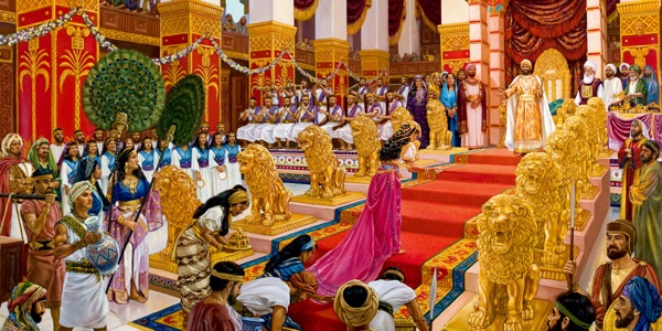 Nữ vương Sê-ba đến yết kiến vua Sa-lô-môn