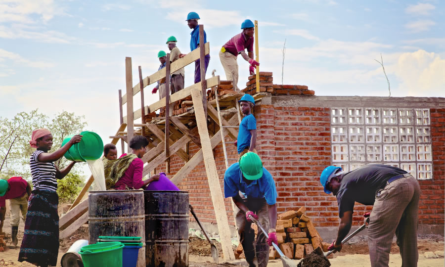 Nhân Chứng xây cất Phòng Nước Trời tại những nước ít điều kiện về vật chất