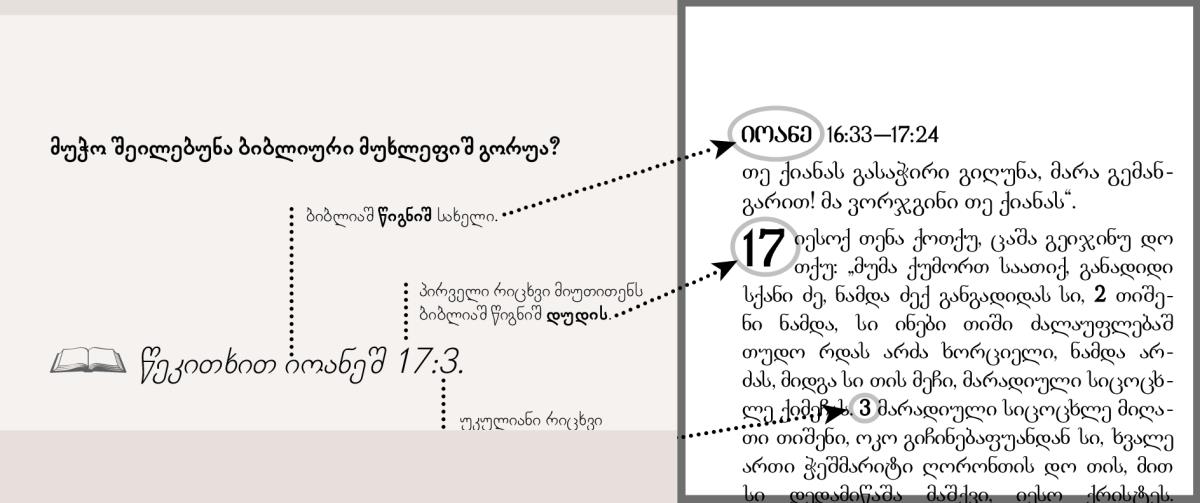 ნიმუში მუჭო ბგორათ ბიბლიური მუხლი