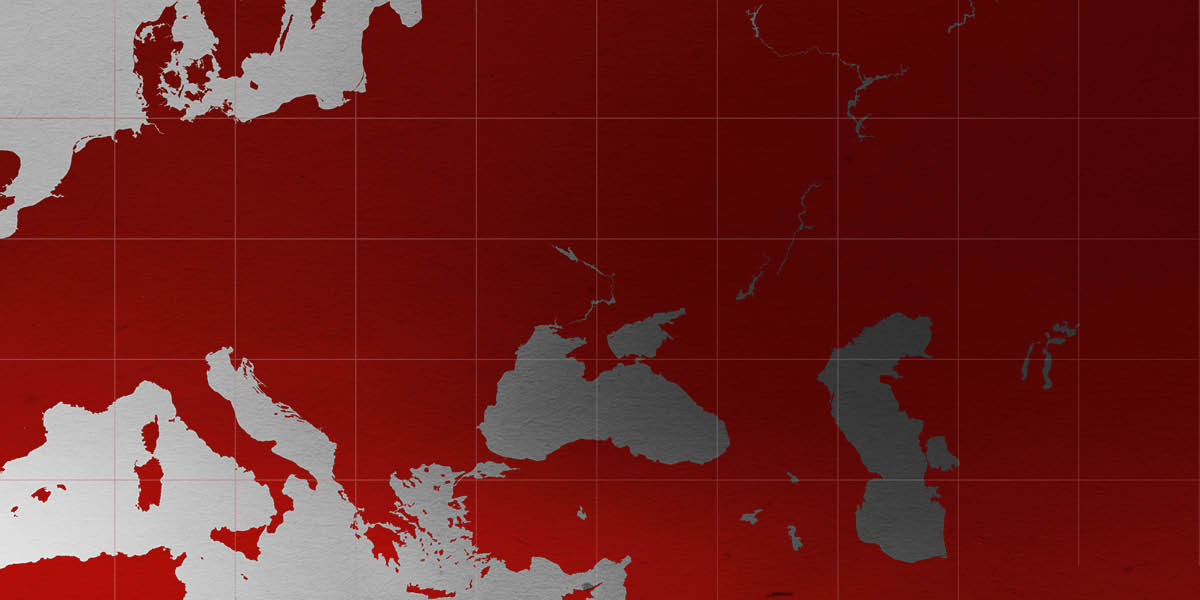 Peta Ukraine dan negara yang berdekatan dengannya.