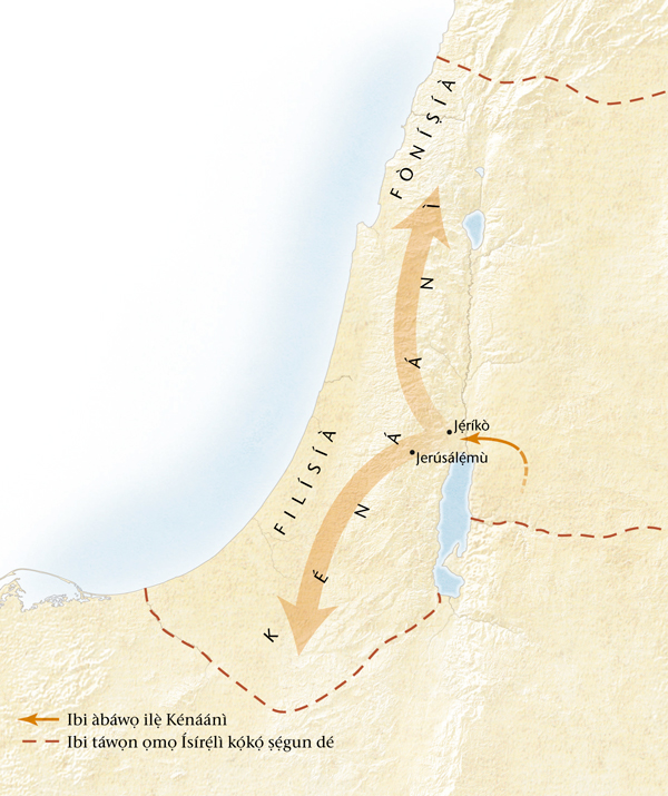 Àwòrán ilẹ̀ Kénáánì[Àwòrán ilẹ̀ tó wà ní ojú ìwé 11]