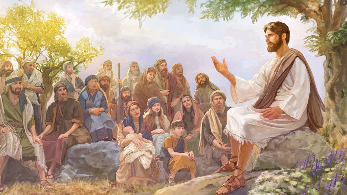 Ẹ̀rù ń ba obìnrin kan lẹ́yìn tó rí ìwòsàn lọ́nà ìyanu, Jésù wá kúnlẹ̀ ó sì ń bá obìnrin náà sọ̀rọ̀.