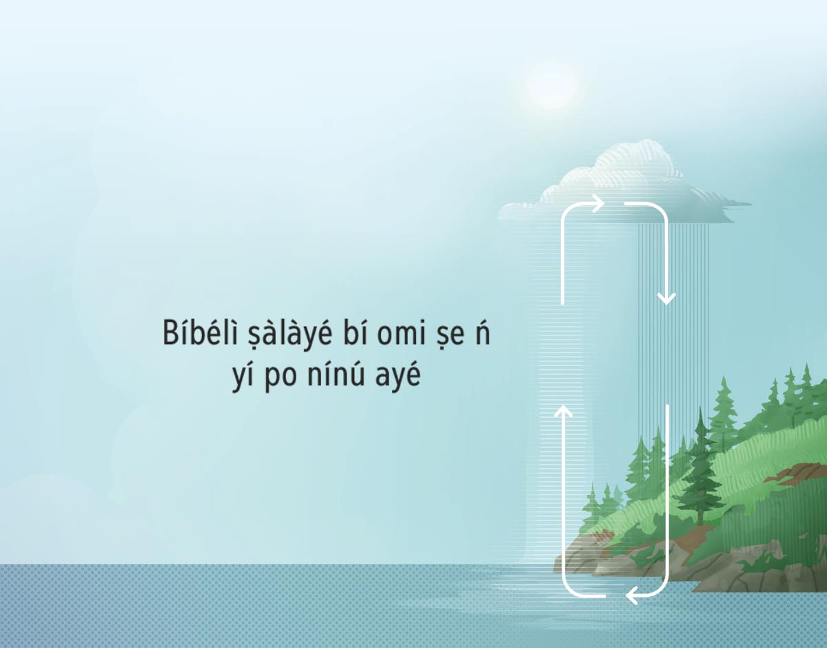 Bíbélì ṣàlàyé bí omi ṣe ń yí po nínú ayé. Àmì tó jẹ́ ká rí bí omi ṣe ń yí po láàárín ayé àti òfúrufú.