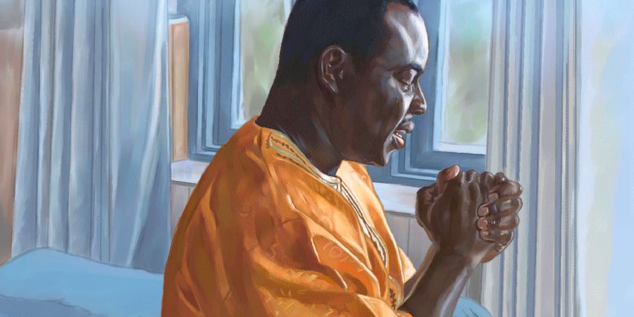 Ọkùnrin kan ń gbàdúrà