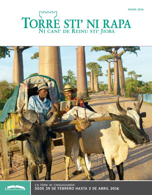 Portada Torre stiʼ ni rapa (revista ni riuundaʼ), 15 de enero 2016