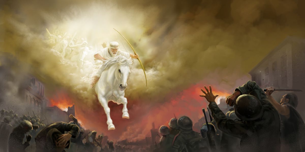 Dxiʼbaʼ Jesús ti maniʼ blancu ne zinanda ti ejércitu de ángel laa