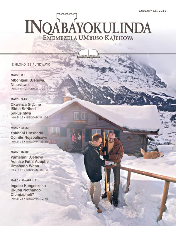 Isembozo sikaMagazini Ofundwayo we-Nqabayokulinda ka-January 15, 2015